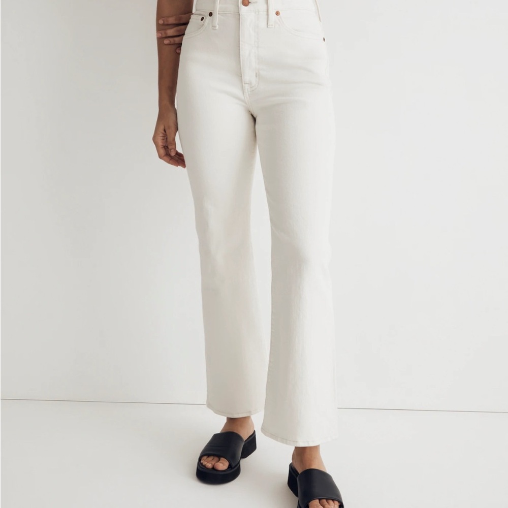 Madewell Women's Cream Flare Jeans